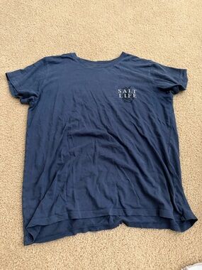 Salt Life Navy Short Sleeve Logo Tee